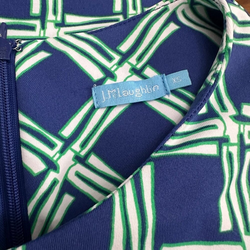 J. Mclaughlin Catalina Bamboo Grid Pattern Dress - image 3